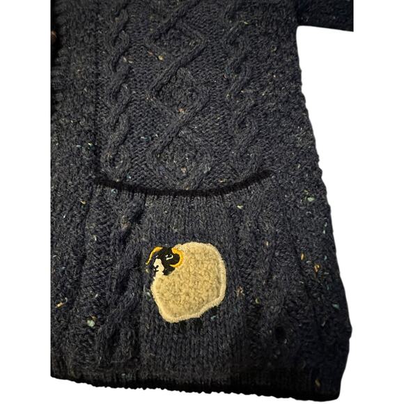 VTG Blarney Woollen Mills Pure Irish Wool Sheep Pocket Cardigan – Women’s M/L - Picture 4 of 7
